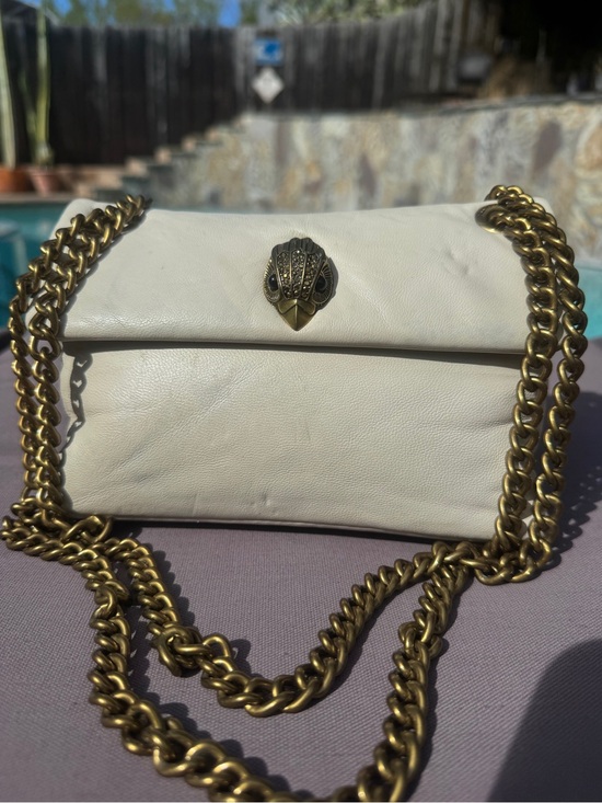 Kurt Geiger Handbags - Kurt Geiger London Mini Kew Cream Leather Eagle Head Crossbody Bag GUC